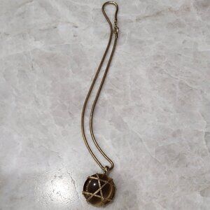 Vintage Roman Tiger Eye Pendant Necklace